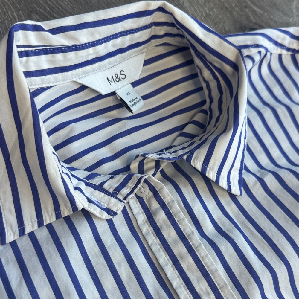 M&S British Brand Classic Striped Button-Down Shirt AS0386